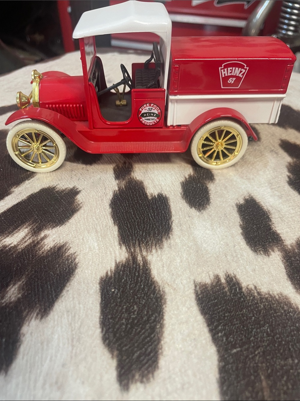 Vintage Heinz Red & White Retro Delivery Truck Toy